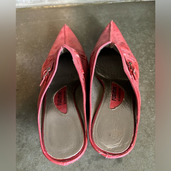 Fugitive By Francesco Rossi Heeled Clogs Red / Pink Business EU 39 / Women’s 8.5 - Picture 10 of 11